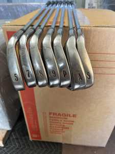 Left hand one length irons 5-SW