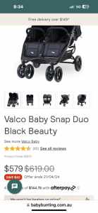 Negotiable Valco Baby Twin Pram