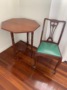Antique Table and Chair Set