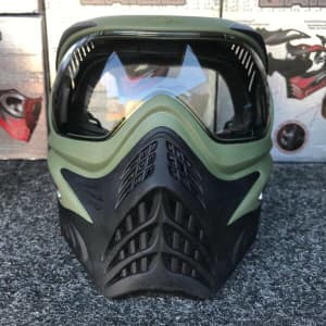 PAINTBALL MASK. V-FORCE GRILL. BLACK WITH OLIVE
