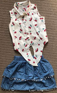 Gorgeous Girls size 10 Skirt and top set from Aussie brand Alfaberry