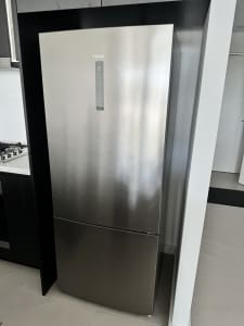 Haier 419L Bottom Mount Refrigerator Fridge (Satina Finish)