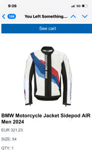 Brand new BMW Sidepod AIR jacket