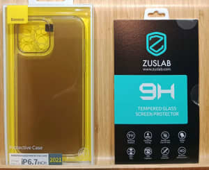 Protective glass case & screen iPhone 15, 14, 13, 12 Pro Max & 15, 14 
