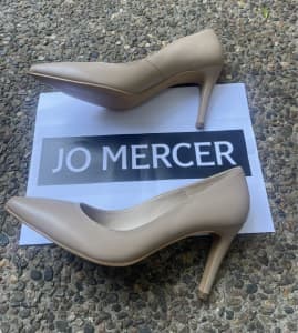 Jo Mercer Light Beige Leather Heels Size 7