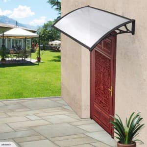 New Door Canopy Patio Porch Awning Shelter Black