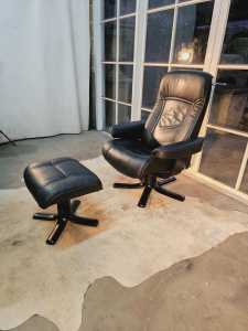 Beautiful Moran 288 X-Base Leather Recliner Armchair-Stool-Can Deliver
