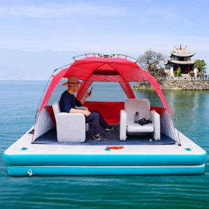 Inflatable Floating Fishing Dock Platform For Adults And Children