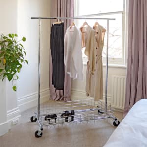 Collapsible Mobile Clothes Rack