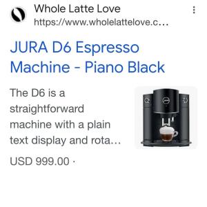 Jura D6 Superautomatic Coffee Machine Bluetooth-ready