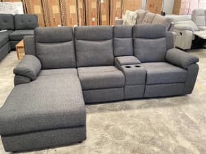 3 Seater Recliner Media Room Living Room Lounge w/ Cupholder NEW Couch