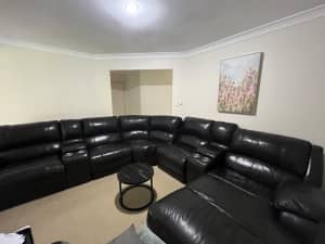 Black 100% leader corner sofa