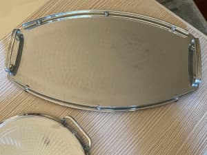 Vintage Ranleigh Large Deco Oval Silver Tray