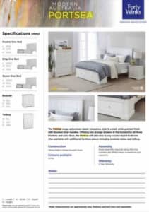 White king size bed frame - brand new
