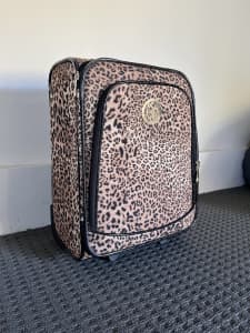 Kate Hill Savannah 49cm Leopard Trolleycase Carry On Luggage Suitcase