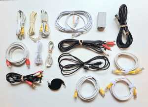 Assorted Cables Bulk Lot plus DSL Phone Splitter
