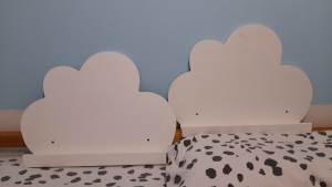 Cloud shape wall shelf for small items