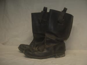 Firemans Boots, mens. Wide mouth jump boots.