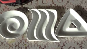 Ceramic Dishes Confectionery Display Set of 3