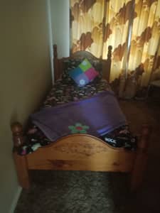 Single Wooden bed suite. Good condition.