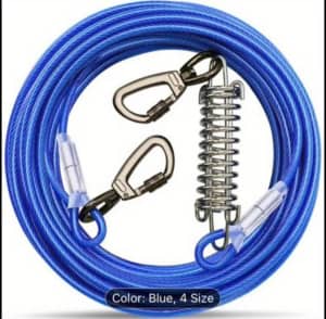 Brand New Blue 9m Heavy Duty Dog runner cable -