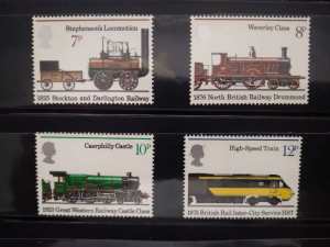 Public Railways -150th Anniversary - 4 mint stamps