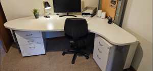 Large office desk. 