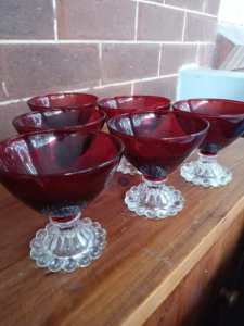 Vintage Set of 6 desert cups