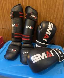 SMAI Martial Arts Boxing Gloves and Shin Guards