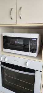 Microwave Oven. As New. URGENT sale Sharp 20L 750W. White