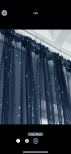 6 Sheer Star Curtain Panels