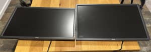 Pair of computer monitors - BenQ 27 inch
