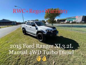 2015 Ford Ranger XL 3.2 (4x4) Manual Turbo Diesel /🎁Rwc✔️Rego✔️Warranty✔️207000kms🏁👌