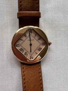 Retro Cartier leather watch dupe