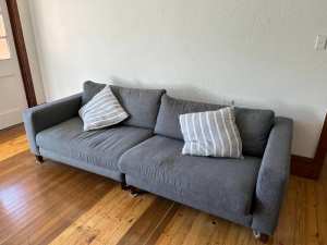 Massive 2-4 seater fabric lounge for sale, in fantastic condition!