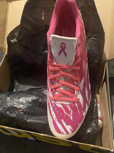 Energy boost icon breast cancer football rugby gridiron boots US11