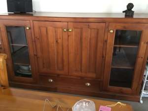 Timber TV cabinet with storage