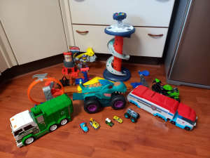 Kids Boys Toys Automotive Cars Paw Patrol Hot Wheels Bundle Lot
