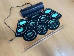 Electronic table top drum kit - portable