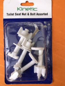 New Kinetic Toilet Seat Nut and Bolt, 4 pcs set