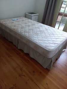 King Single Bed with Sheets and Electric Blanket