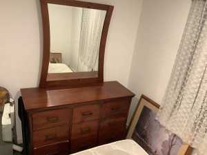 Timber Dresser with Mirror