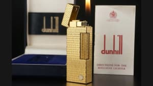 Dunhill rollagas gold plated vintage lighter 