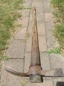 pickaxe axe mattock manual hoe antique heavy dity
