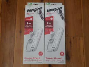 2 x Energizer PowerBoard/USB Outputs