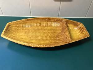 LARGE VINTAGE CORN ON THE COB PLATTER by CALIF USA S26