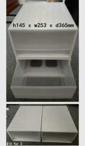 various organizer container/box/shelf, from $2