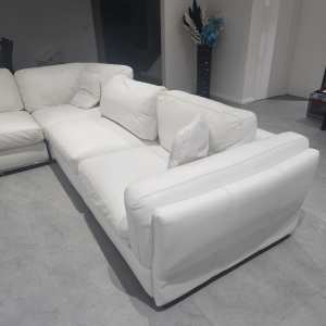 Harvey Norman Leather White Lounge