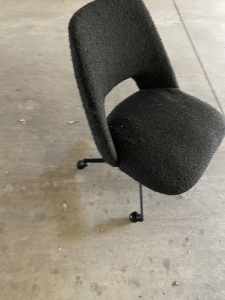 Fabric Boucle Office Chair in Good Condition