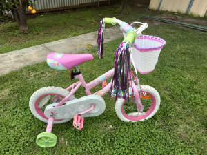 Girls 12" huffy pink unicorn bike